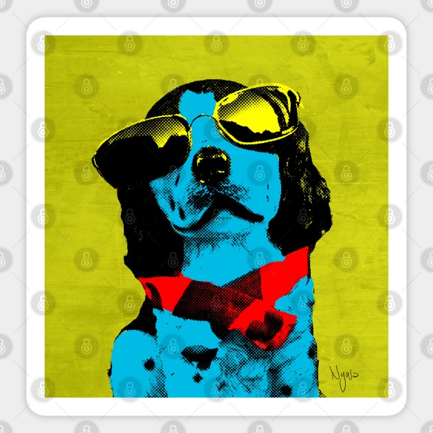 POP ART DOG LIGHT BLUE Sticker by NYWA-ART-PROJECT